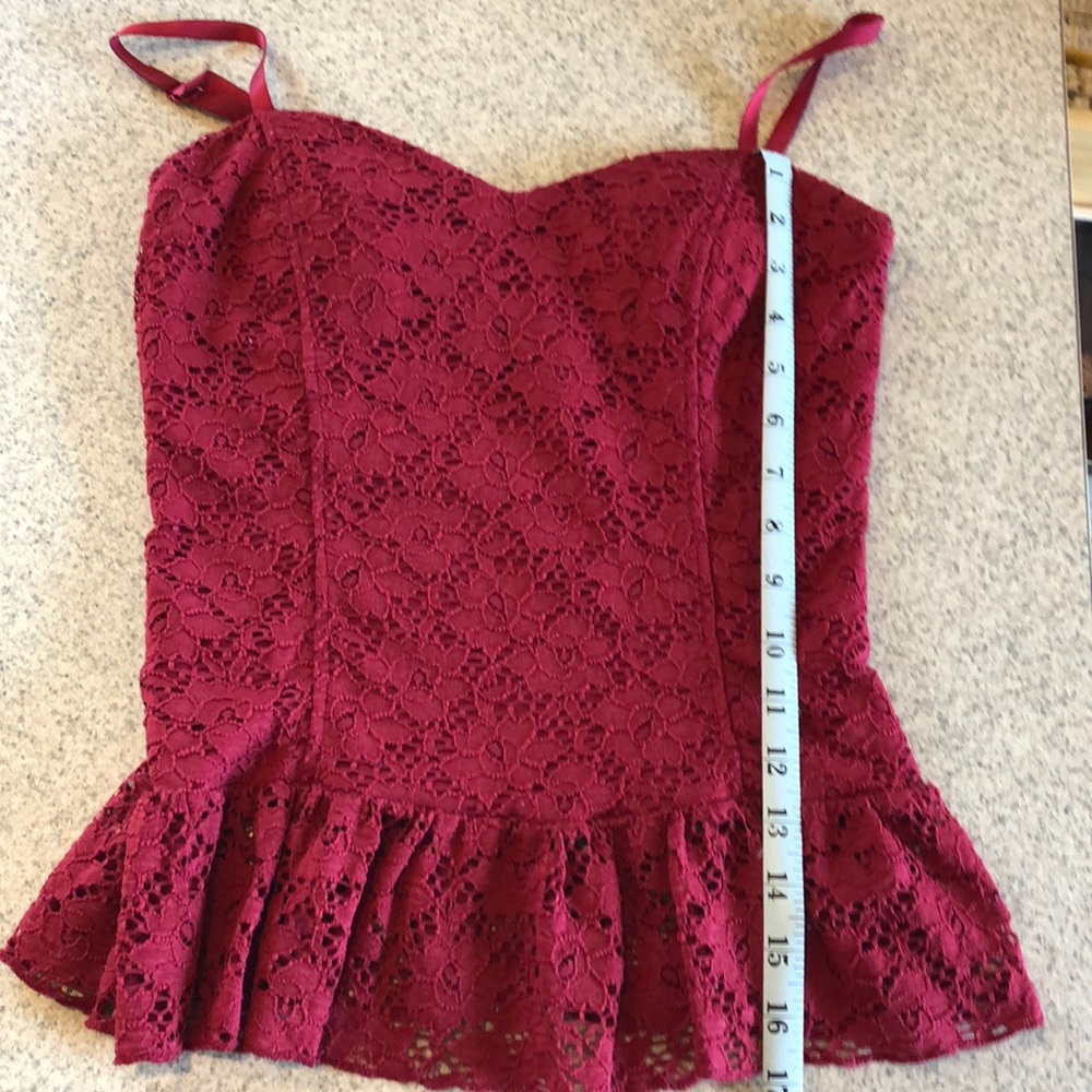 Floral lace corset blouse